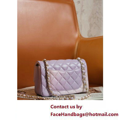 Chanel Gradient Lambskin  &  Gold-Tone Metal Small Classic Flap Handbag Pink/Purple 2025